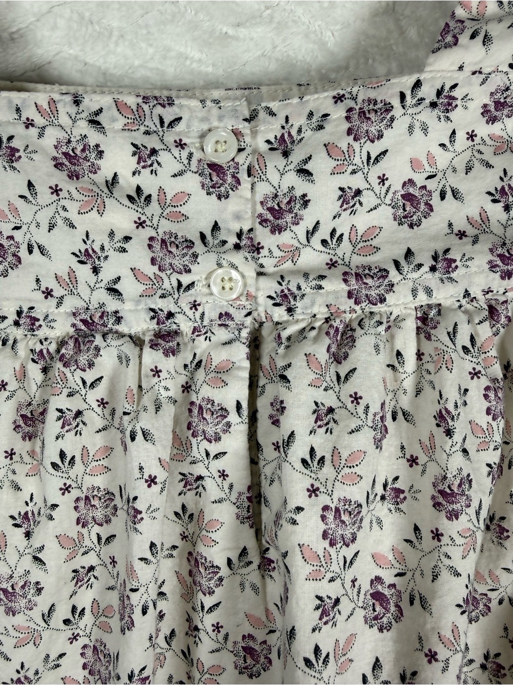 Gap kids Floral Long Sleeve Square Neck Dress - Cream with Mauve. Beautiful 😍 - Picture 10 of 12
